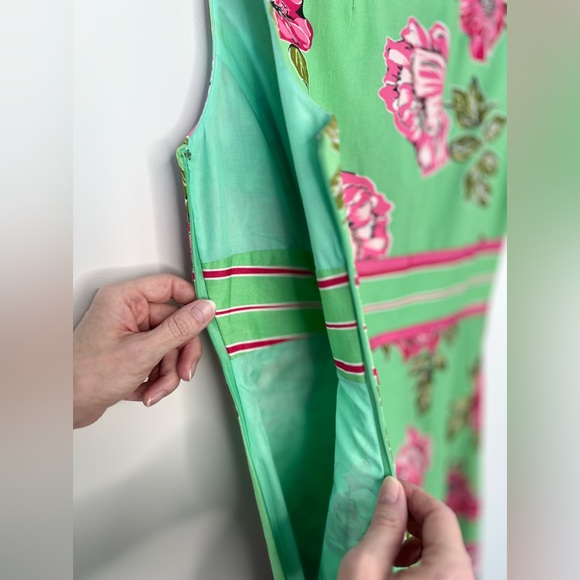 Tibi, Rose Floral Mini Dress, Sz: 0, Vintage Inspired Design, Greens/Pink/Red ๐น - Picture 7 of 13